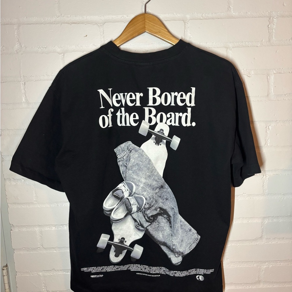H&M Black Short Sleeve Skateboard Tee